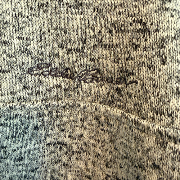 Eddie Bauer Mens Gray Fleece Mock Pullover Henley Sweater Sweatshirt Size XL - Picture 2 of 12